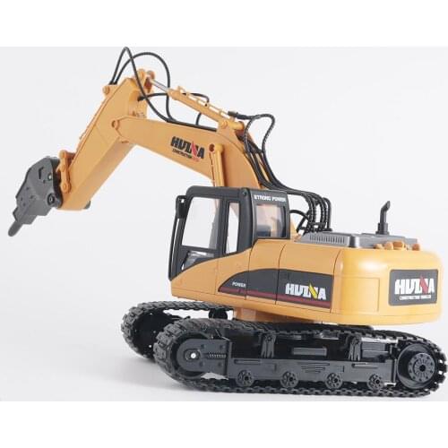 Huina 1560 1/14 RC Car 16ch Alloy RC Broken Drilling Truck RC Excavator Toy Vehicle With Sound Light For Kids Christmas Gift