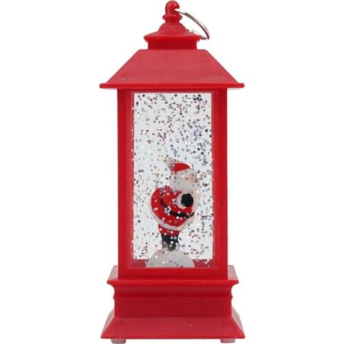Christmas Small Oil Lanterns Wind Lanterns Led Lights Christmas Gifts Ornaments Ornaments Flame Lights Red Santa Claus