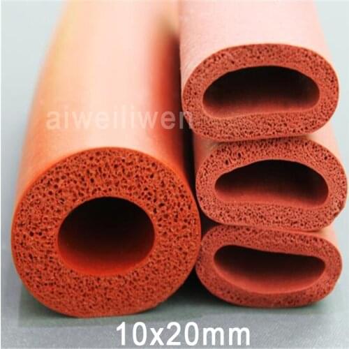 10x20mm Foam silicone hose Foamed pipe Sponge casing Red foaming silicone tube high temperature resistance tubing