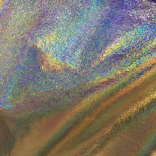 Synthetic PU laser Holographic leather fabric material