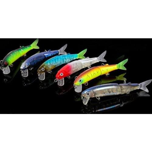 Trulinoya New DW42 2 Segments 113mm 13g Minnow Fishing Lure Hard Bait Fish Hooks Peasa Wobbler