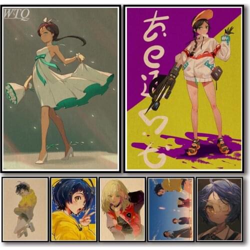 WTQ WONDER EGG PRIORITY Retro Poster Anime Posters Wall Poster Canvas Painting Wall Decor Posters Wall Art Picture Home Decor