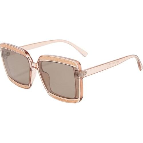 Fashion Retro Super Big Frame Sun Glasses Female Slimming UV400 Sunglasses Women 2021