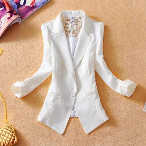 Female suit women blazer elegant three quarter sleeve blazers woman outerwear women clothes women summer jacket
