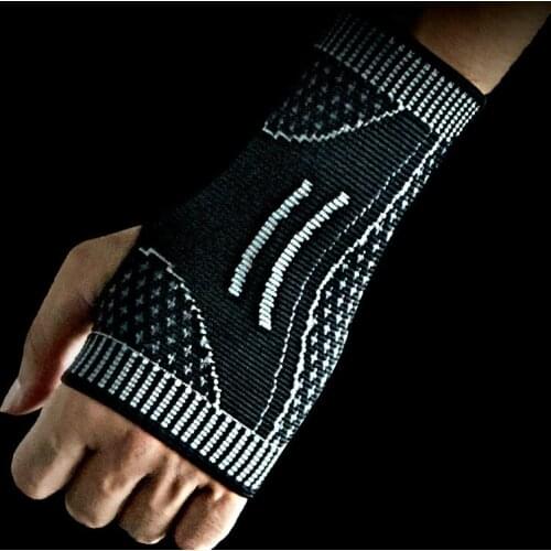 1Pair Elastic Wrist Palm Support Brace Compression Wristband Weight Lifting Sport Hand Wrap Protector Tennis Wrist Wraps Bandage