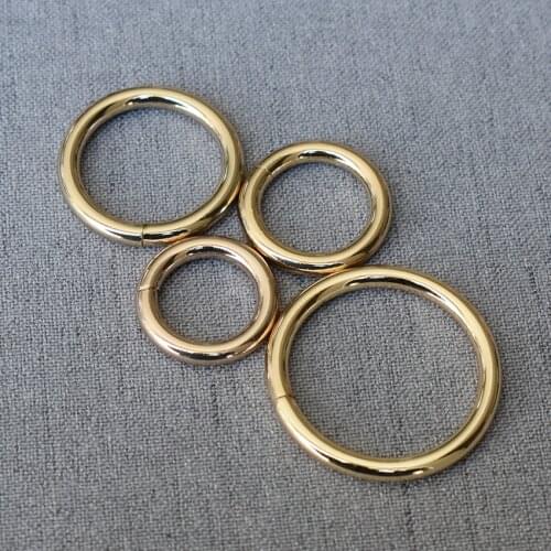 10 Pcs/Pack 15mm 20mm 25mm 32mm Metal Plated Non-Welded Gold O Rings Adjustable Ring Clip Buckles Hooks For Handbag Back