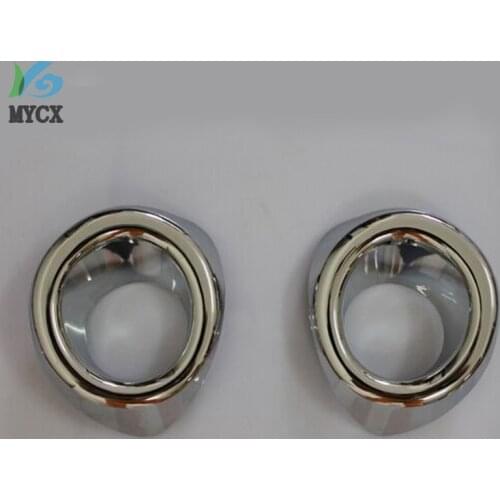 2pcs Chrome Rear Fog Light Lamp Cover Trim Fit For toyota Highlander 2008 2009 2010