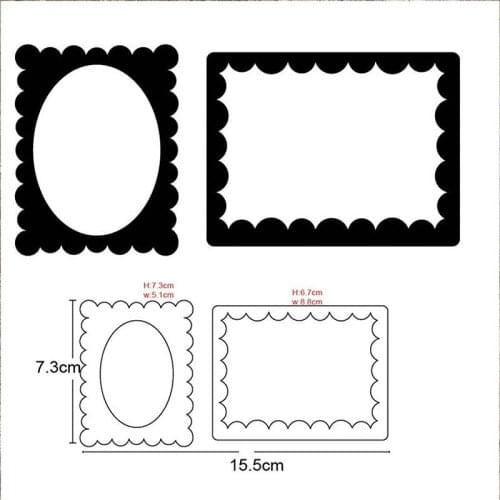 2pcs Lace Photo Frame Metal Cutting Dies Stencils for dies Scrapbooking Cards Making Paper Embossing Die Cut Craft dies new 2020