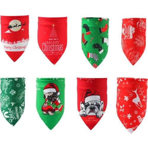 30pcs Dog Scarf Triangular Scarfs Pet Bandana Accessories Christmas Dog Bandana Pet Dog Grooming Accessories
