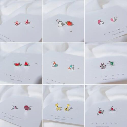 925 Sterling Silver Heart Star Dog Stud Earrings For Women Wedding Brincos pendientes mujer moda 2019 EH1198