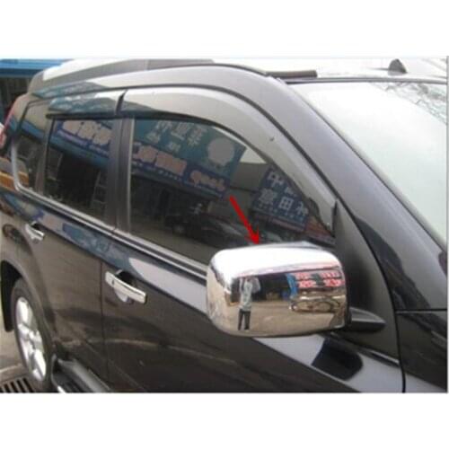 ABS Chrome Rearview Side Door Mirrors Cover Trim Car modeling FOR Nissan X-Trail X Trail T31 2008 2009 2010 2011 2012 2PCS