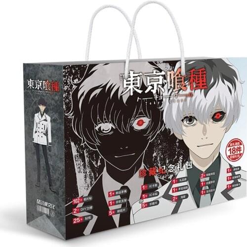 Anime Tokyo Ghoul Lucky Bag Gift Bag Collection Bag Toy Include Postcard Poster Badge Stickers Bookmark Gift