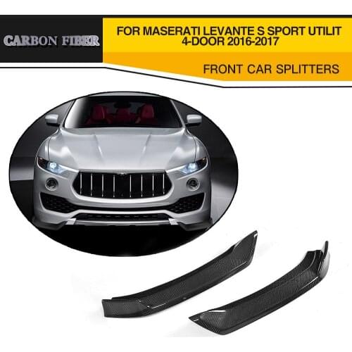 Car Styling Carbon Fiber Car Racing Splitter Front Lip Flaps for Maserati Levante 4-Door 2016-2017