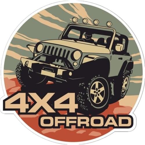 B0515# 13CM/17CM Self-Adhesive Decal Off Road 4x4 Car Sticker Waterproof Auto Decors on Bumper Rear Window Laptop