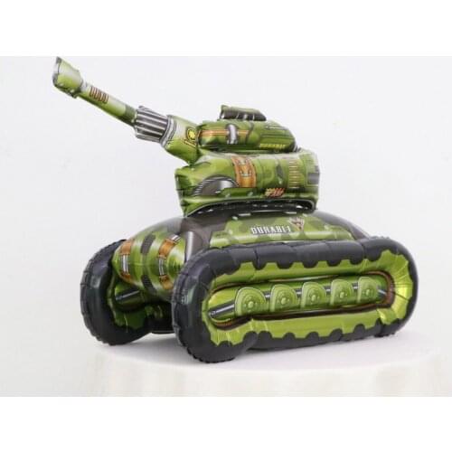 1pc Large 4D Drilling Machine Missile Tank Off-road Balloons Assemble Car Helium Globos Childrens Day Birthday Party Decoration