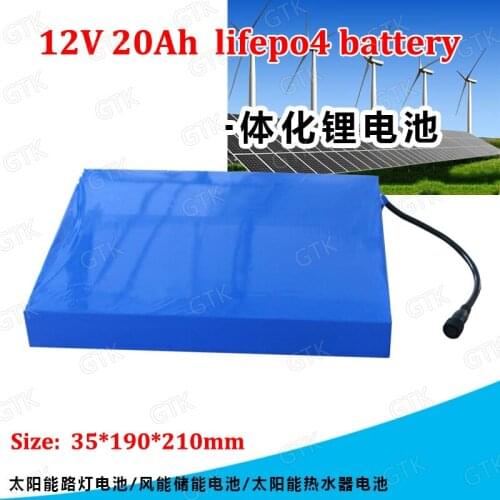 Brand 12v 20ah lifepo4 battery pack recargables for Solar street light sprayer medical machinery outdoor Inverter + 3A charger