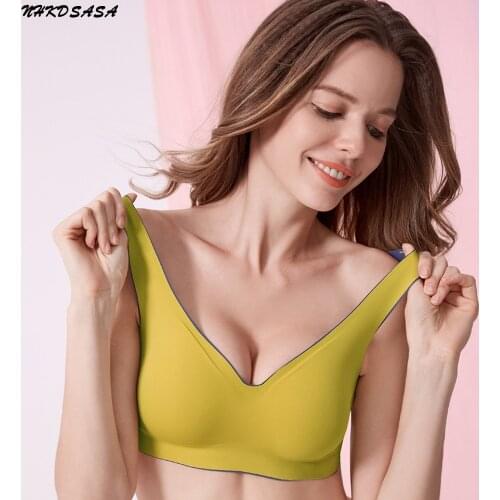 2021 Latex Seamless Bra Push Up Bralette Underwear Bras For Women Cooling Gathers Comfortable Shock-Proof Female Intimate