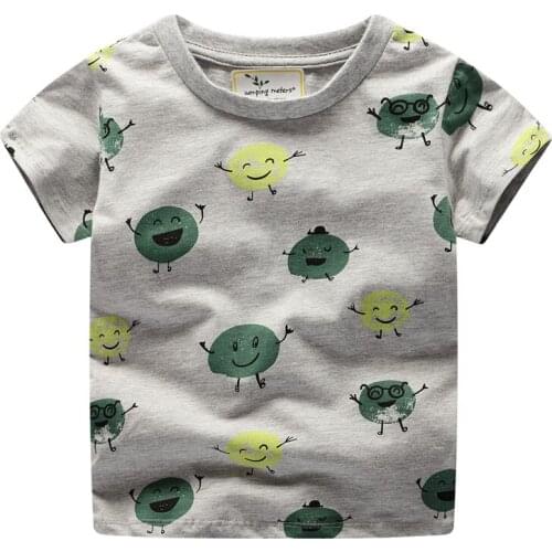 Children Cotton T shirts Summer Cartoon Boys Girls Tees New Arrival Kids Tops Animals Printed Boys T shirts