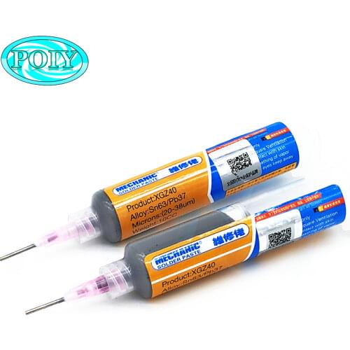 Brand New 100% original Hong Kong MECHANIC BGA Solder Flux Paste Soldering Tin Cream Sn63/Pb37 25-45um XG-Z40