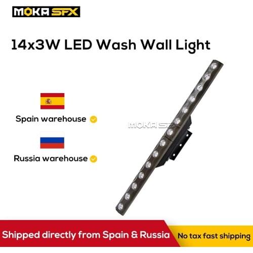 Spain Russia Stock 14x5w Dmx Wash Wall Light Led Wall Washer Stage Lighting Led Bar Party Club Disco Light For Christmas Weeding