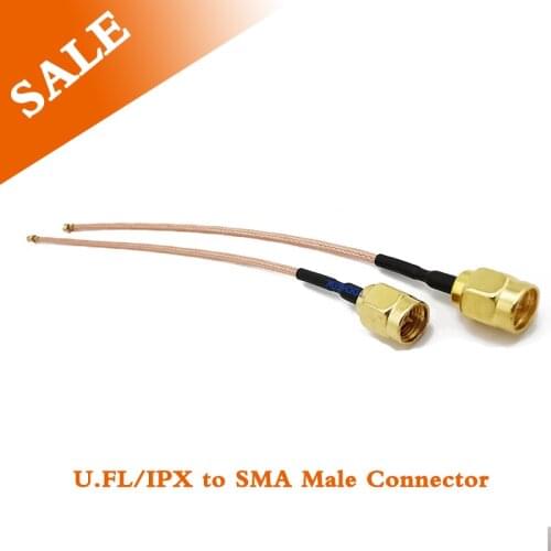 U.FL/IPX to SMA Male RG178 Cable Antenna Connector 50 Ohm SMA Plug to Mini-PCI IPX IPEX RG178 Pigtail WiFi Converter Adapter