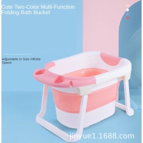 Hot Selling Thickening Increase Adult Bath Barrel Folding Bathtub Children Swimming Plastic Bath Barrel Bath Barrel Tub Can Sit