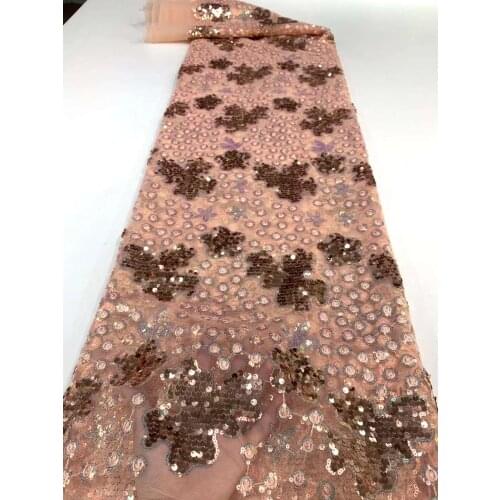 Multiple Colour High Quality Mesh Sequins Lace Fabric Tulle Embroidery Design Sewing Wedding Dress Party Skirt 5 Yards Wholesale