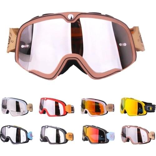 Retro MX Dirt Bike Motorcycle Goggles ATV Off-road Downhill Mtb Glasses Motocross Racing Helmet Goggle Ski Sport DH Moto GlasseQ