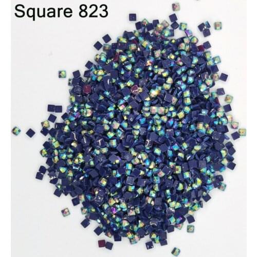 New AB Stone Square Drills For DIY Diamond Painting Cross Stitch Embroidery Rhinestone Colorful Mosaic Stone