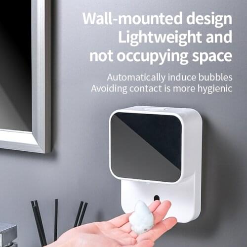 Wall-Mounted Punch-Free Foam Hand Washing Machine Bathroom Accessories Sets Smart Sensor Hand Sanitizer Machine Household Tools
