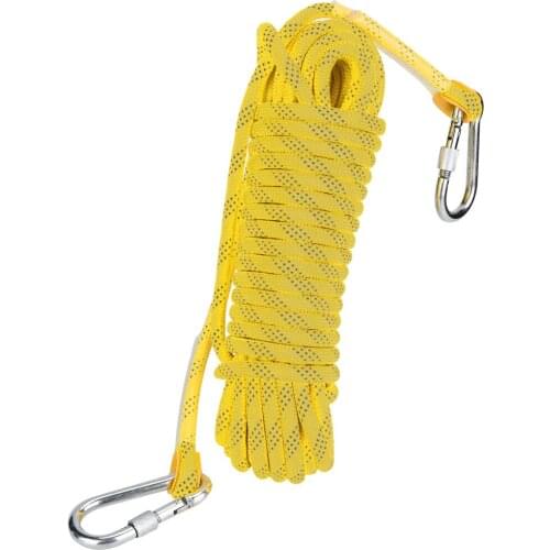 Outdoor Rock Climbing Escape Rope Safety Survival Cord Flexible Climbing Safety Ropes With Hook