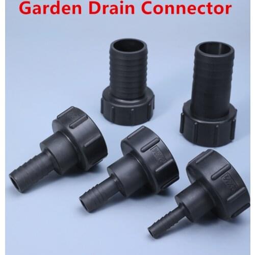 S60x6 Coarse thread to 1/2" 3/4" 1" 2" Hose IBC tank fittings plastic Garden Drain Connector Water Tank Adapter 1PCS