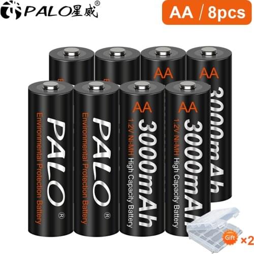 PALO 1.2V AA Rechargeable Battery AA 1.2V Ni-MH Batteries For Electric Toy Car Alarm Clock Small Fan Remote Control Batteries
