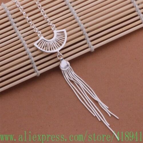 Silver Plated Necklace, Silver Plated fashion jewelry The fan ear /enqanexa bosakfza AN465