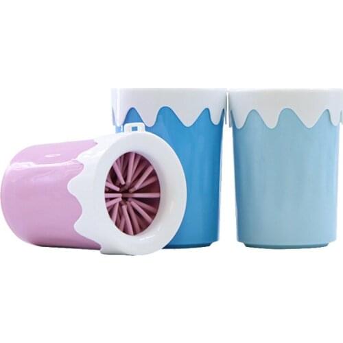 Manual Removable Pet Dog Cat Foot Cup Paw Clean Brush Quickly Wash Puppy Foot Cleaning Bucket Pets Accessories for Dogs Cats