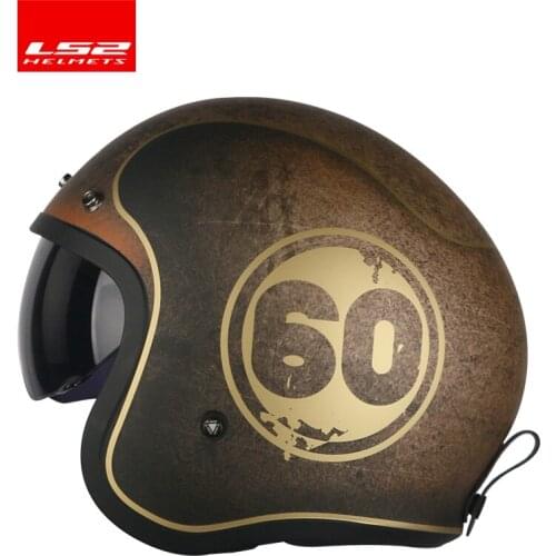 Retro Motorcycle OF599 Helmet Built-in sun visor,motorbike Open Fac moto motocross jet spitfire scooter helmet L XL XXL