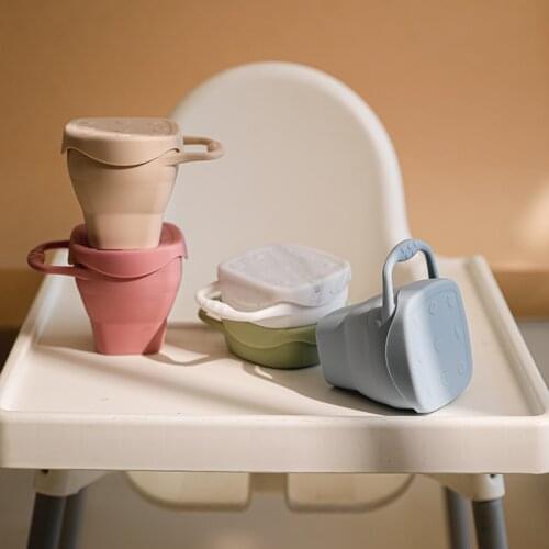 Silicone Snack Snacks Storage Box Cup Silicone Toddler Snack Food Cup Food Baby Health and Safety Snack cup for kids