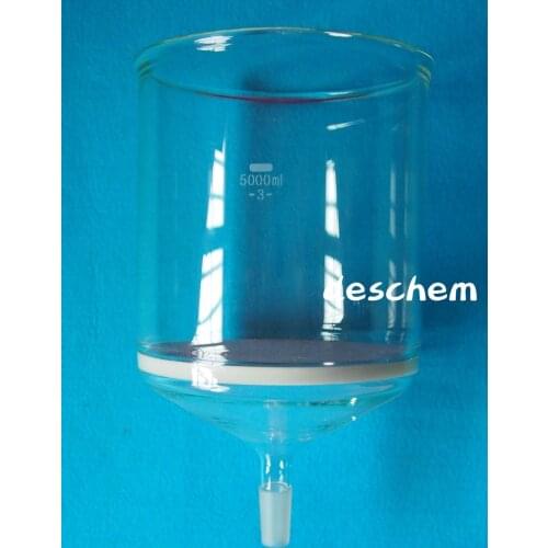 5000ml,24/40,Glass Buchner Funnel,5 Litre,3# Core Filter,Lab Chemical Glassware