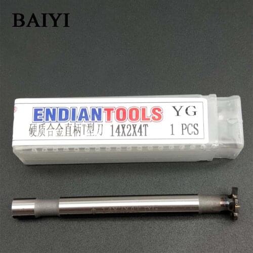Welded YG8 Alloy T Grooving Disc Cutter 14*2*4T Type Cutter for CNC Mill Hardness Keyway Endmills Tool