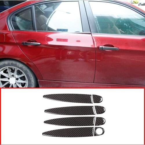 Real Carbon Fiber For BMW E90 F30 F34 F35 3 4 Series GT 2005-2019 Car Door Handle Trim Accessories