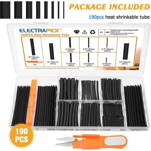 190Pcs Waterproof Insulated Wire Connector Heat Shrinkable Tube w/ Tool Electrical Connection Kit Marine Automotive Wire Set