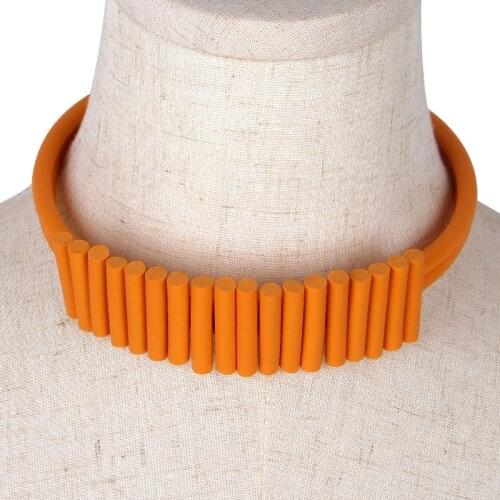 YD&YDBZ New Gothic Pendant Jewelry Necklaces Women Punk Style Clothes Sweater Chains Choker Strange Handmade Rubber Jewelry Gift