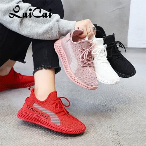 Womens Sneakers Fashion 2021 New Light Weight Shoes Casual Breathable Female Lace-up Shoe Ins Non-slip Platform Footwear