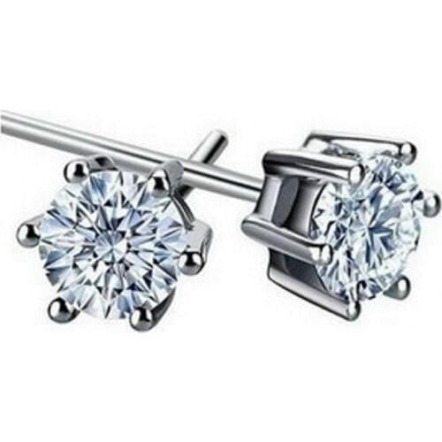 Fashion Sample Design Pure 100% 925 Sterling Silver Stud Earrings Cubic Zirconia Jewelry For Women Luxury Gift