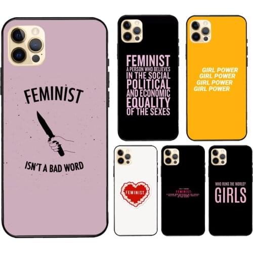Girl Power Boss Women Feminist Case For iPhone 12 Pro Max mini XS XR SE 2020 6S 7 8 Plus Coque For iPhone 11 Pro Max