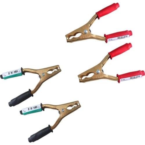 1pair/2pairs Big Copper Plated Insulated Car Battery Clips Alligator Clamps Car Clip Clamps Red Black Color