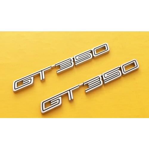 2x 3D Metal GT350 Auto Trunk Tailgate Emblem Badge Decals Stickers Car Accessories