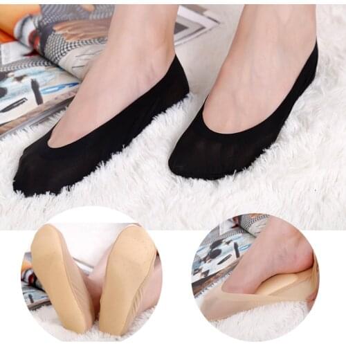 5-1Pair Hovercraft Socks for Women Summer Autumn High Heeled Shoes Comfortable Socks Non Slip Casual Invisible Boat Socks