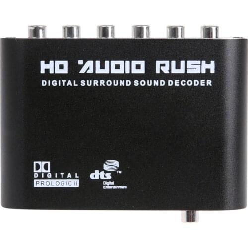 DTS AC3 5.1 CH SPDIF Coaxial Digital Audio DTS/AC-3 to 5.1 Analog Decoder Converter RCA Output Adapter Surround Sound Decorder