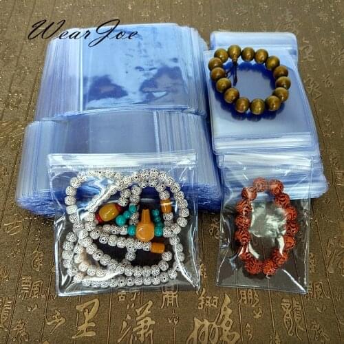 Free Shipping 100pcs Thicken PVC Zip Lock Bag Jewelry Storage & Package Pouches Self Seal Ring Earring Bracelet Necklace 4 Size